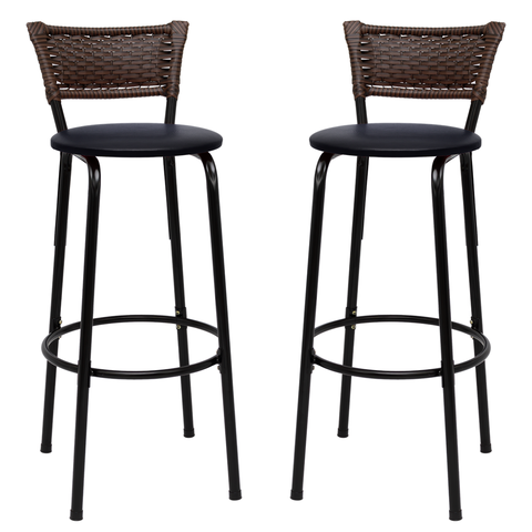 Kit 2 Banquetas para Cozinha Banco Alto Junco Argila Balcão Ilha Bancada Bares Piscina Área Gourmet