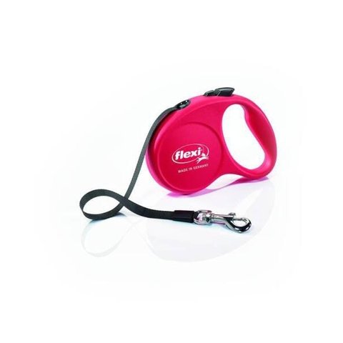 Guia Flexi Fun Fita Vermelha Pequena para Cães