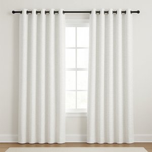 Cortina para Quarto Blackout em Tecido Linho 300x220cm 100% Bloqueio de Luz Branco