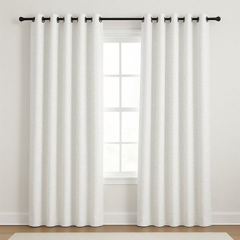 Cortina para Quarto Blackout em Tecido Linho 300x220cm 100% Bloqueio de Luz Branco