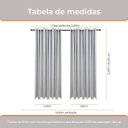 Ver imagem 3 de Cortina para Quarto Blackout em Tecido Linho 300x220cm 100% Bloqueio de Luz Branco