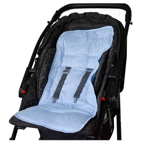 Capa De Carrinho Em Tecido De Estrelinha Azul