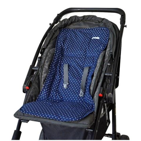 Capa De Carrinho Em Tecido De Estrelinha Marinho