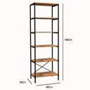 Ver imagem 2 de Estante Livreiro Multiuso Trento Estilo Industrial 180cm com 6 Prateleiras Demolição - Abmaza