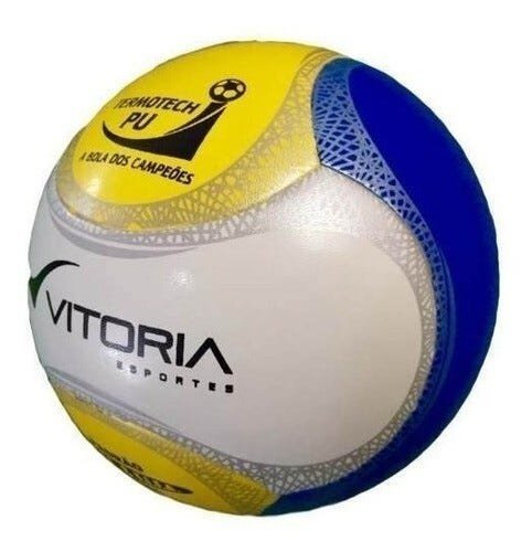 Bola Futsal Vitória Oficial Termotec Pu + Bomba De Ar - Azul - 1