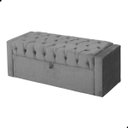Ver mais imagens de Kit Cabeceira e Calçadeira Baú Emma Suede King 195 Cm
