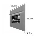 Ver imagem 3 de Rack com Painel Nobre sem Nicho 230cm para Tv até 85 Polegadas Ripado com Led 2 Portas 1 Gaveta Geli