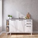 Ver imagem 1 de Balcão Cozinha de Aço 140cm para Pia Star New Branco