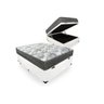 Cama Box com Baú Casal + Colchão de Molas Ensacadas - Ortobom - Iso Superpocket 138cm - Preto - Bran - 1
