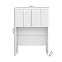 Ver imagem 3 de Módulo de Guarda Roupa Aéreo Ponte Queen 167,6cm 100% MDF Cairo Branco/Neve