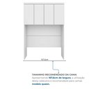 Ver imagem 5 de Módulo de Guarda Roupa Aéreo Ponte Queen 167,6cm 100% MDF Cairo Branco/Neve