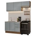 Ver imagem 2 de Armário de Cozinha Compacta 180 Cm Rustic/cinza Lux Madesa 02