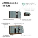 Ver imagem 4 de Armário de Cozinha Compacta 180 Cm Rustic/cinza Lux Madesa 02