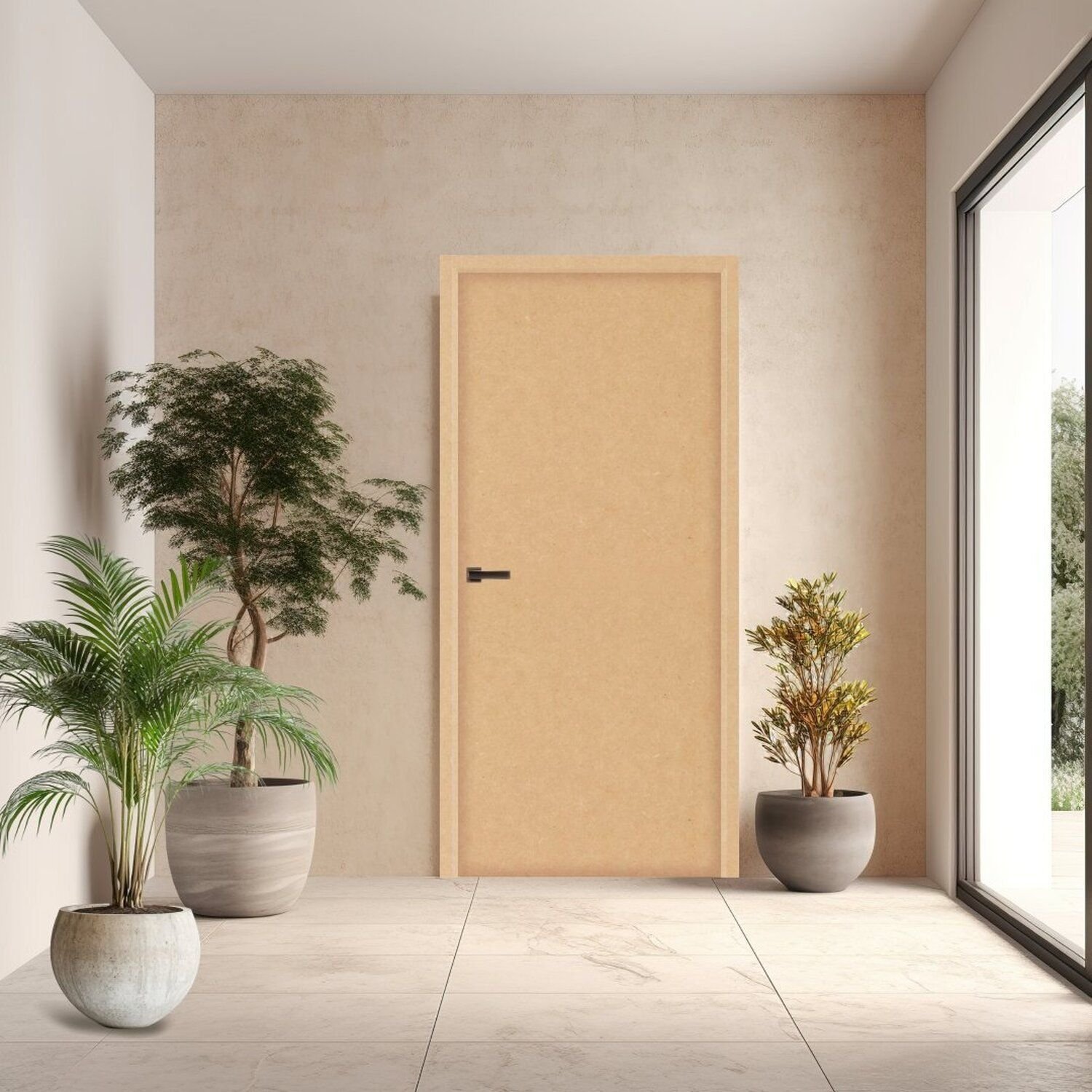 Folha de Porta em Madeira Lisa 210x90x3,5cm Gitale Portas