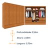 Guarda Roupa Casal 6 Portas 9 Gavetas Esparta Tcil Móveis - 15