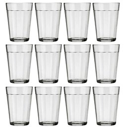 Conjunto 12 Copos Americanos 190ml Vidro Transparente Bar Café Cerveja Nadir Figueiredo - 1
