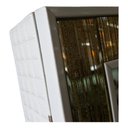 Ver imagem 2 de Espelho Armário Porta Jóias de Chão Móvel Detalhes Dourado - Branco
