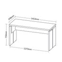 Ver imagem 4 de Mesa Artany Operacional 1450 - Y37 - Freijó/branco 6299