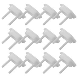 Kit 12 Protetor de Tomada Criança Bêbe Anti Choque Branco - 1
