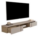 Ver imagem 3 de Rack para TV até 72 Polegadas Decor 1.8 Suspenso 2 Gavetas Hanover/Fendi - Giga Móveis