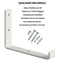 Ver imagem 6 de Prateleira Branca Industrial 100x20cm MDF com Suporte Mão Francesa de Parede Multiuso Decorativa