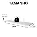 Ver imagem 4 de Prateleira Branca Industrial 100x20cm MDF com Suporte Mão Francesa de Parede Multiuso Decorativa