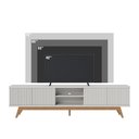 Ver imagem 2 de Rack para TV até 75 Polegadas com 4 Portas Ripadas e 2 Nichos Retrô Multimóveis Crcol-RCK040 Off