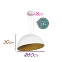 Ver imagem 2 de Pendente Tonia Meia Lua Branco 50cm LED 36W B Quente FG006 Starlux ST2398