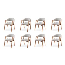 Kit 8 Cadeiras para Mesa de Jantar Gaia - 2