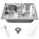Ver imagem 1 de Cuba Cozinha Gourmet Aço Inox Luxo com Acessórios 50x40 Cm