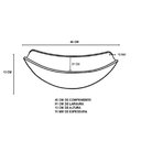 Ver imagem 3 de GABINETE DE VIDRO PARA BANHEIRO 60CM AP CUBA OVAL CHANFRADA PRETO COM TORNEIRA CROMADA