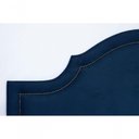 Ver imagem 4 de Cabeceira Casal Provençal Luxo 140X60 Suede Azul Tachas Fumê