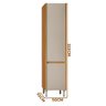 Painel 2 Portas Nature Off White Michelangelo Linea Brasil - 4