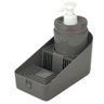 Dispenser Porta Detergente com Suporte para Sabão e Esponja Cinza Flat Crippa Pia Cozinha - 3
