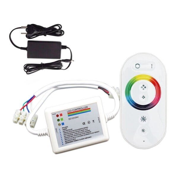 Kit 3 Led Refletor 4,5w Luminária Rgb Para Piscina + Comando controlador - 3