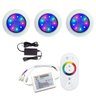 Kit 3 Led Refletor 4,5w Luminária Rgb Para Piscina + Comando controlador - 1
