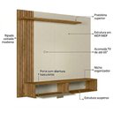 Ver imagem 6 de Painel para TV Emma 65" 160cm MDF-MDP Off White Peternella Móveis