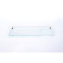 Ver imagem 1 de Porta Shampoo Reto com Rebaixo Saboneteira Vidro Incolor Lapidado - Aquabox - 40cmx9cmx8mm