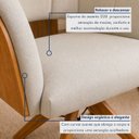 Ver imagem 7 de Kit 2 Poltronas Giratória Linho Premium Base Madeira Maciça Lia