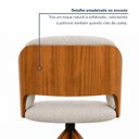 Ver imagem 6 de Kit 2 Poltronas Giratória Linho Premium Base Madeira Maciça Lia