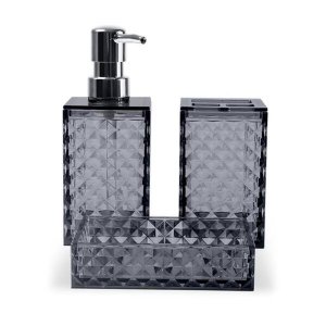 Conjunto Para Banheiro Haus Concept 3 Peças Fumê Brinox