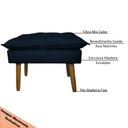 Ver imagem 5 de Puff Decorativo para Sala de Estar Opala Suede Azul Marinho - Montanaris Decor MD MONTANARIS DECOR