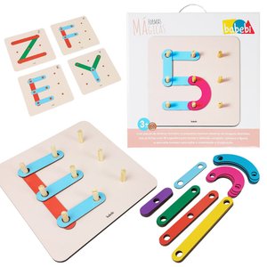 Brinquedo Educativo de Madeira 3 Anos Formas Mágicas Babebi