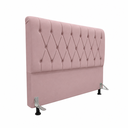 Ver imagem 2 de Kit Cabeceira e Calçadeira Baú Mallu Casal 140 cm - Veludo Rose