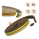 Ver imagem 5 de Veda Fresta Portas e Janelas Borracha Vedação Marrom Adesiva Rolo Modelo D Stamaco 6 Metros