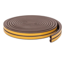 Ver imagem 4 de Veda Fresta Portas e Janelas Borracha Vedação Marrom Adesiva Rolo Modelo D Stamaco 6 Metros