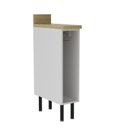 Ver imagem 2 de Balcão Nicho com Tampo Cozinha 20cm TM4311 MDF Grazi Branco/Carvalho Tropical