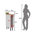 Ver imagem 3 de Balcão Nicho com Tampo Cozinha 20cm TM4311 MDF Grazi Branco/Carvalho Tropical