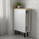 Ver imagem 1 de Balcão Nicho com Tampo Cozinha 20cm TM4311 MDF Grazi Branco/Carvalho Tropical