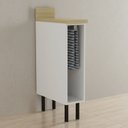 Ver imagem 4 de Balcão Nicho com Tampo Cozinha 20cm TM4311 MDF Grazi Branco/Carvalho Tropical